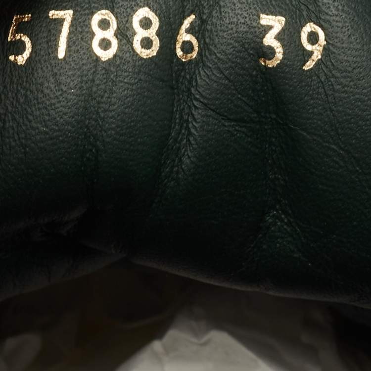 Pre Owned Balenciaga Green Croc Embossed Leather and Suede High Top Sneakers Size 39