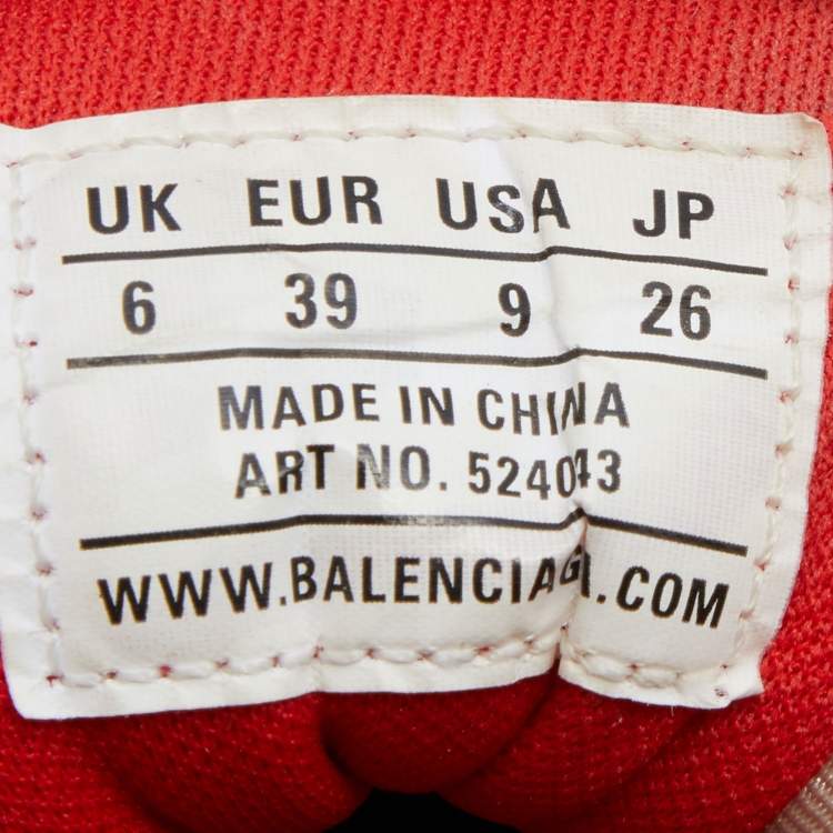 Pre Owned Balenciaga Multicolor Suede and Fabric Triple S Sneakers Size 39