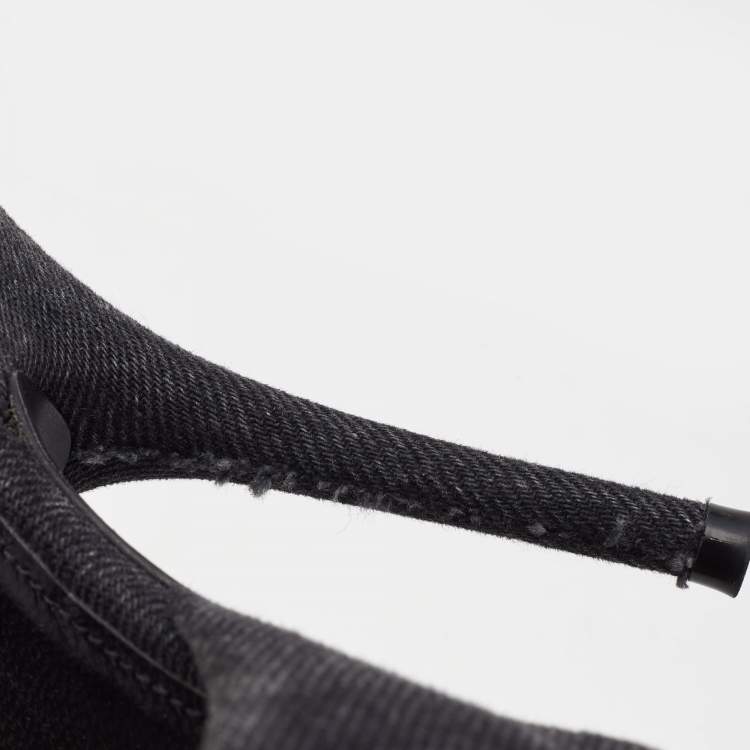 Pre Owned Balenciaga Black Denim BB Knife Pumps Size 39