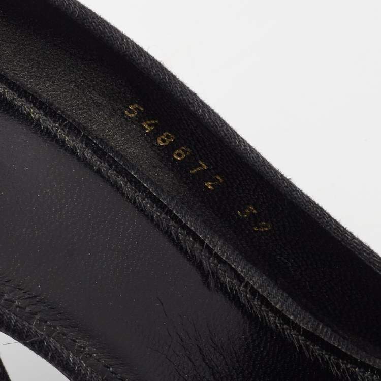 Pre Owned Balenciaga Black Denim BB Knife Pumps Size 39