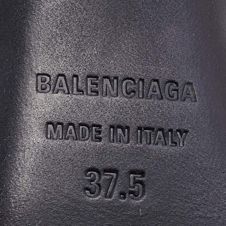 Pre Owned Balenciaga Monogram Fabric Knife Sandals Size 37.5