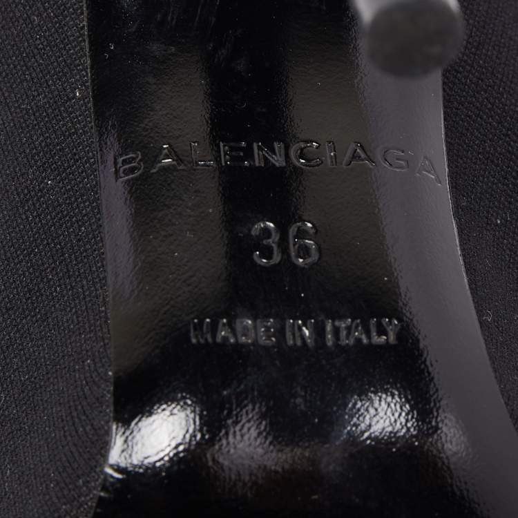 Pre Owned Balenciaga Black Nylon Socks Boot Size 36
