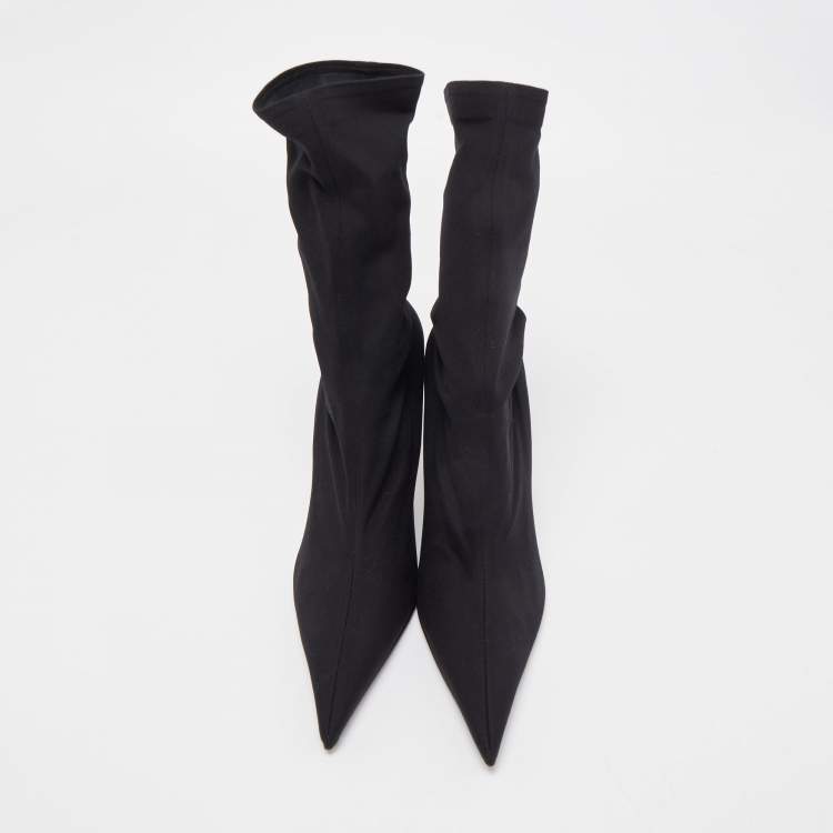 Pre Owned Balenciaga Black Nylon Socks Boot Size 36