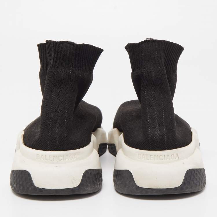 مملوكة مسبقًا Balenciaga Black Knit Fabric Speed Trainer Sneakers Size 37
