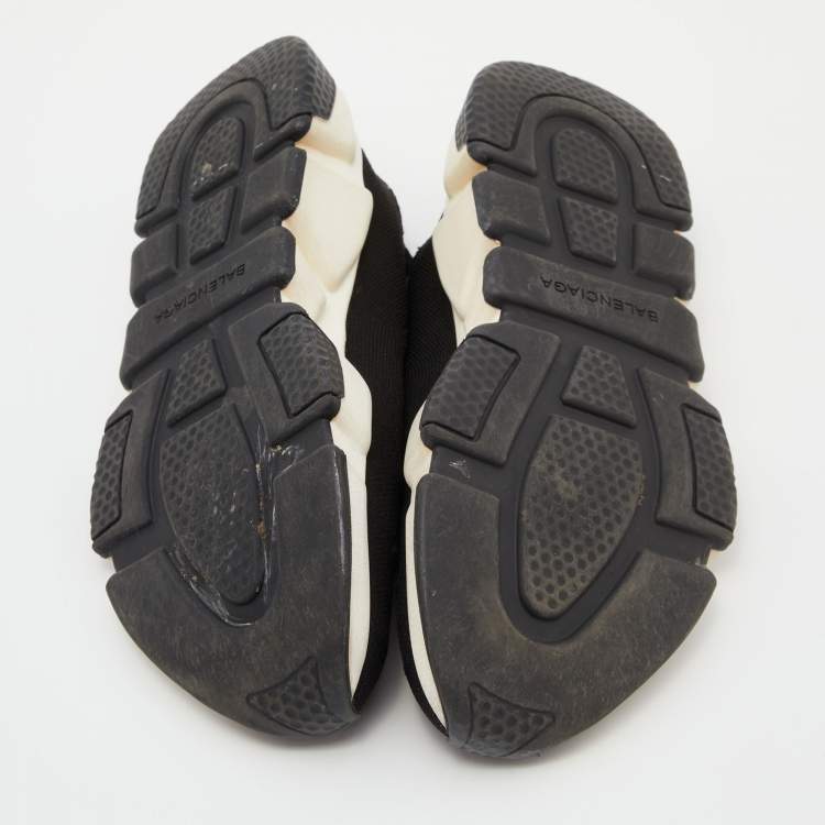 Pre Owned Balenciaga Black Knit Speed Trainer Slip On Sneakers Size 39