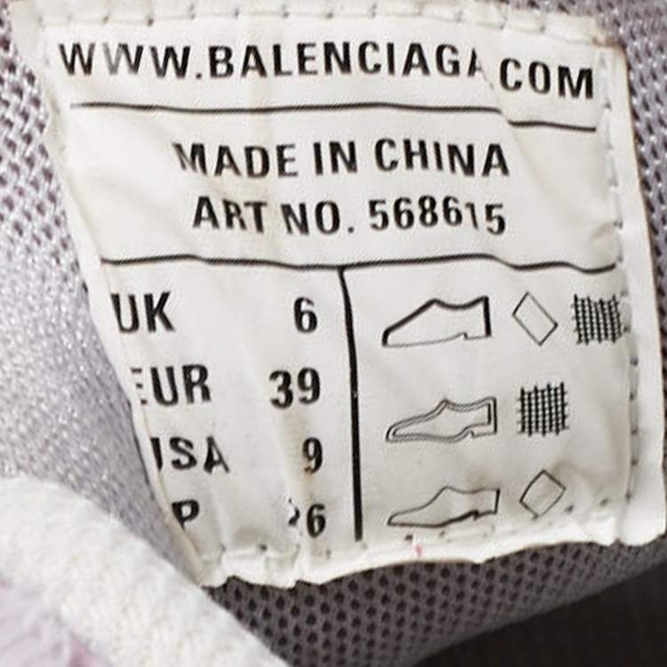 Pre Owned Balenciaga Multicolour Leather and Mesh Track 2 Low Top Sneakers Size 39