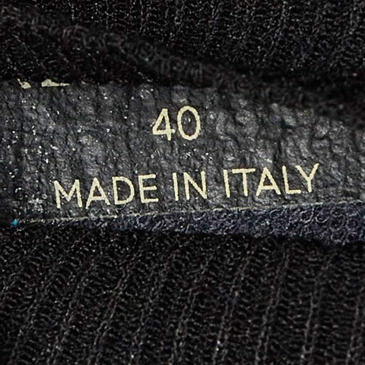 Pre Owned Balenciaga Black Knit Fabric Speed Trainer Sneakers Size 40