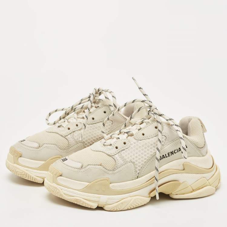 Balenciaga Triple S 'Beige' Cream Gray Black - E-SEVEN STORE