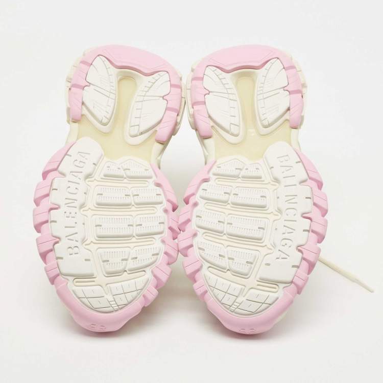 Pre Owned Balenciaga Multicolor Leather and Mesh Track Sneakers Size 40