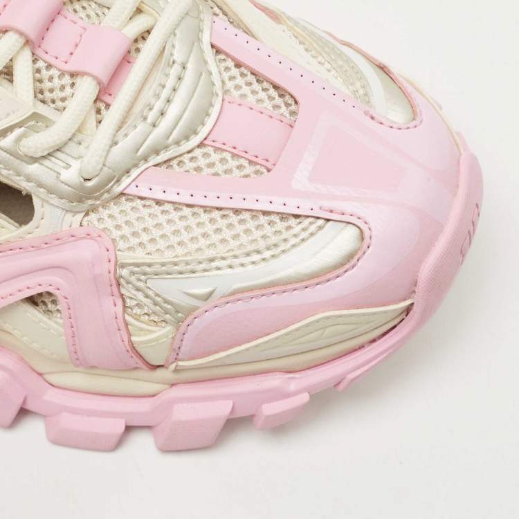 Pre Owned Balenciaga Multicolor Leather and Mesh Track Sneakers Size 40