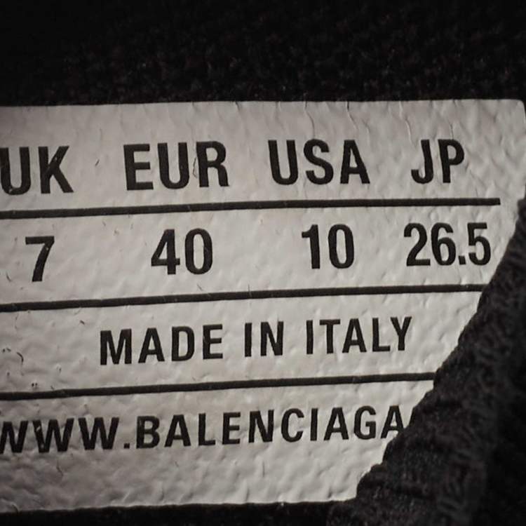 مملوكة مسبقًا Balenciaga Black Knit Fabric Speed Trainer High Top Sneakers Size 40