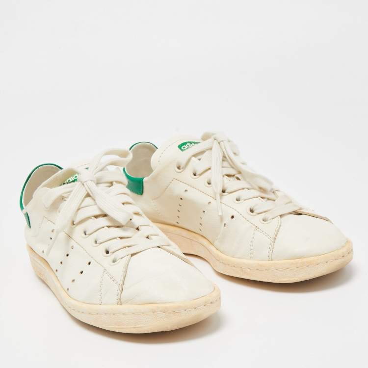 Pre Owned Balenciaga White Leather Low Top  Sneakers Size 36