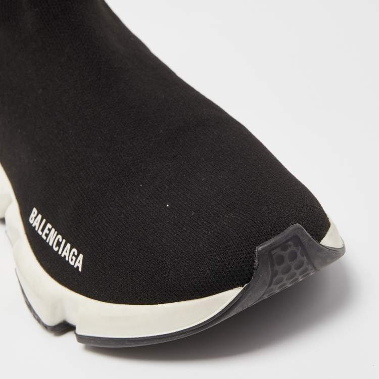 مملوكة مسبقًا Balenciaga Black Knit Fabric Speed Trainer Sneakers Size 39