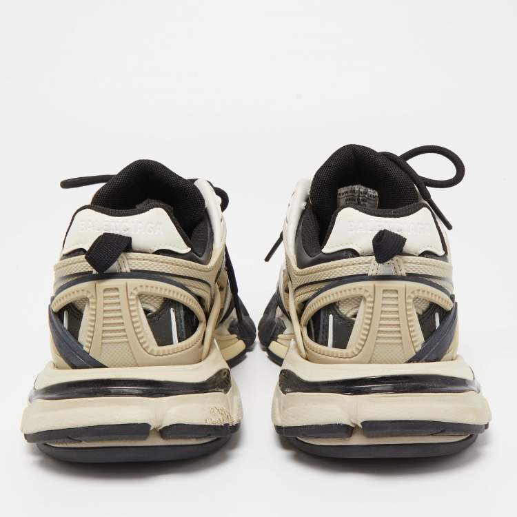 Pre Owned Balenciaga Tricolor Leather and Mesh Track 2 Sneakers Size 37