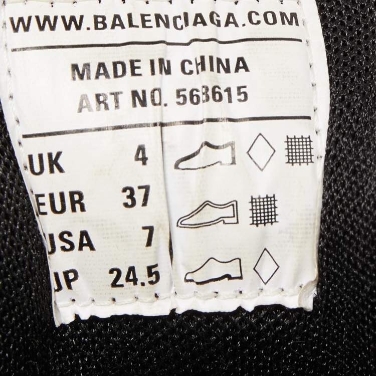 Pre Owned Balenciaga Tricolor Leather and Mesh Track 2 Sneakers Size 37