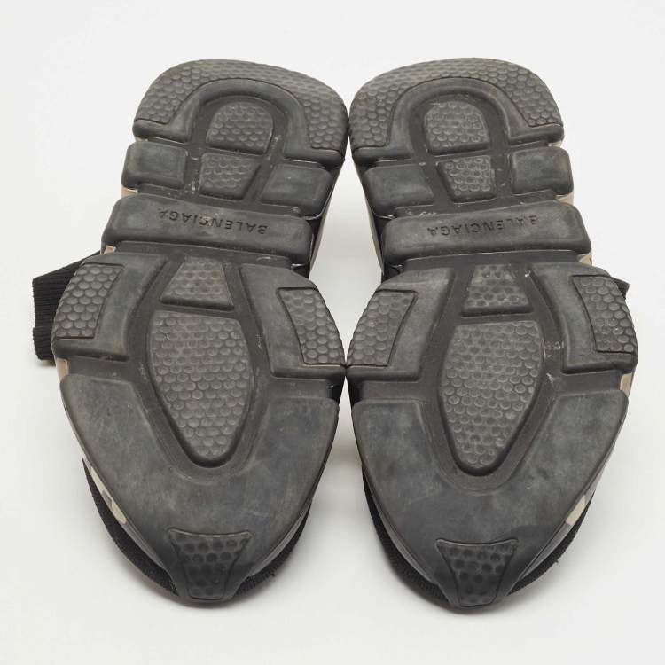 مملوكة مسبقًا Balenciaga Black Knit Fabric Speed Trainer Sneakers Size 38