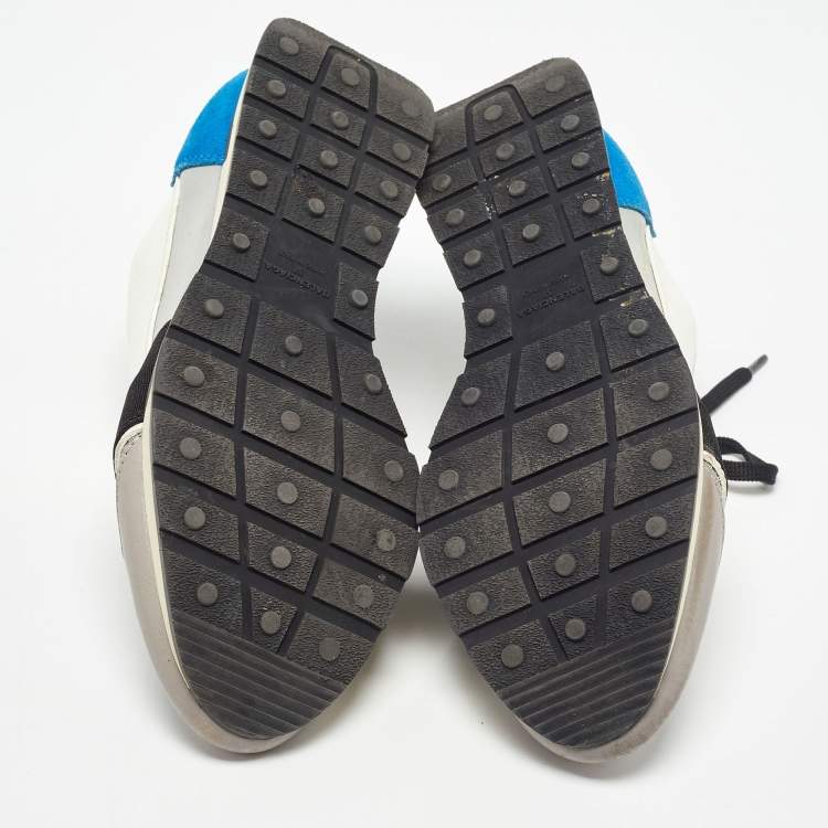 Pre Owned Balenciaga Multicolor Leather and Mesh Race Runner Sneakers Size 37