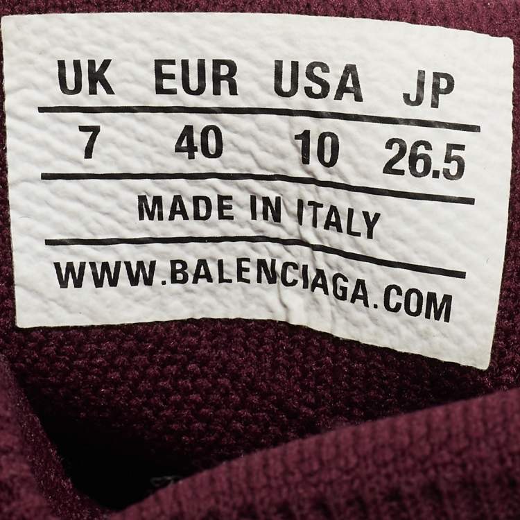 مملوكة مسبقًا Balenciaga Purple Knit Speed Trainer High Top Sneakers Size 40