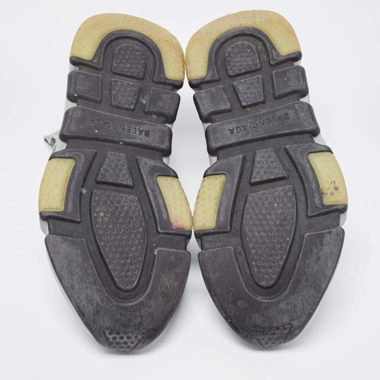 مملوكة مسبقًا Balenciaga Grey Knit Fabric Speed Trainer Sneakers Size 37