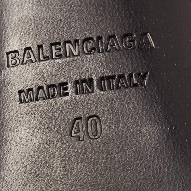 Pre Owned Balenciaga Black Leather Pointed Toe Pumps Size 40