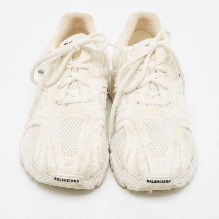 Pre Owned Balenciaga White Mesh Phantom Sneakers Size 38
