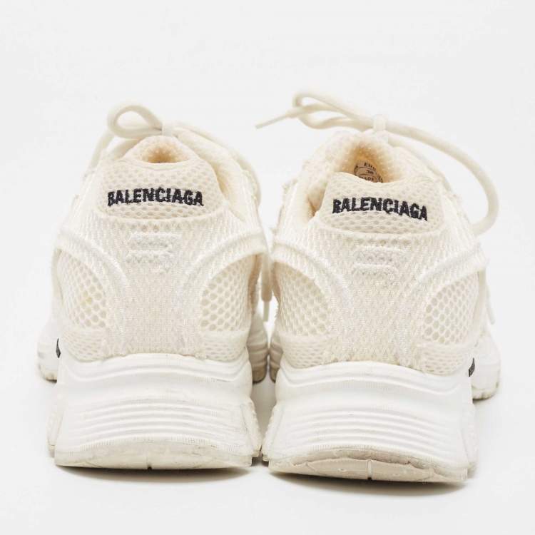 Pre Owned Balenciaga White Mesh Phantom Sneakers Size 38