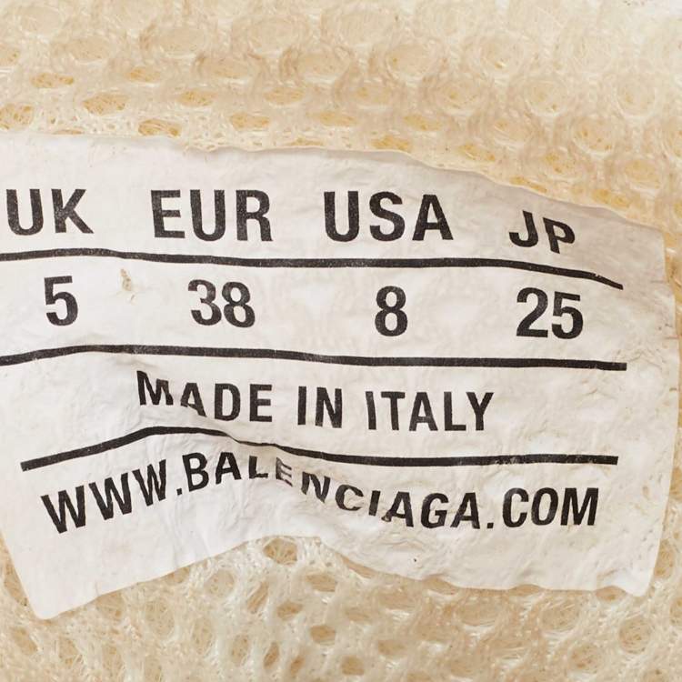 Pre Owned Balenciaga White Mesh Phantom Sneakers Size 38