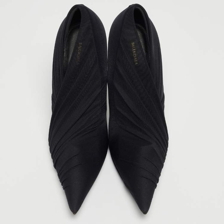 Pre Owned Balenciaga Black Lace Knife Pumps Size 38.5