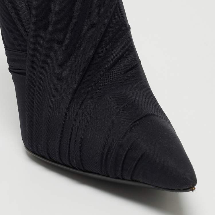 Pre Owned Balenciaga Black Lace Knife Pumps Size 38.5
