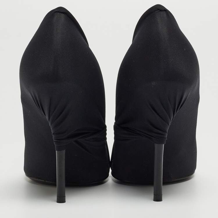 Pre Owned Balenciaga Black Lace Knife Pumps Size 38.5