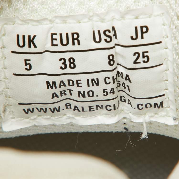 Pre Owned Balenciaga Multicolor Leather and Mesh Triple S Sneakers Size 38
