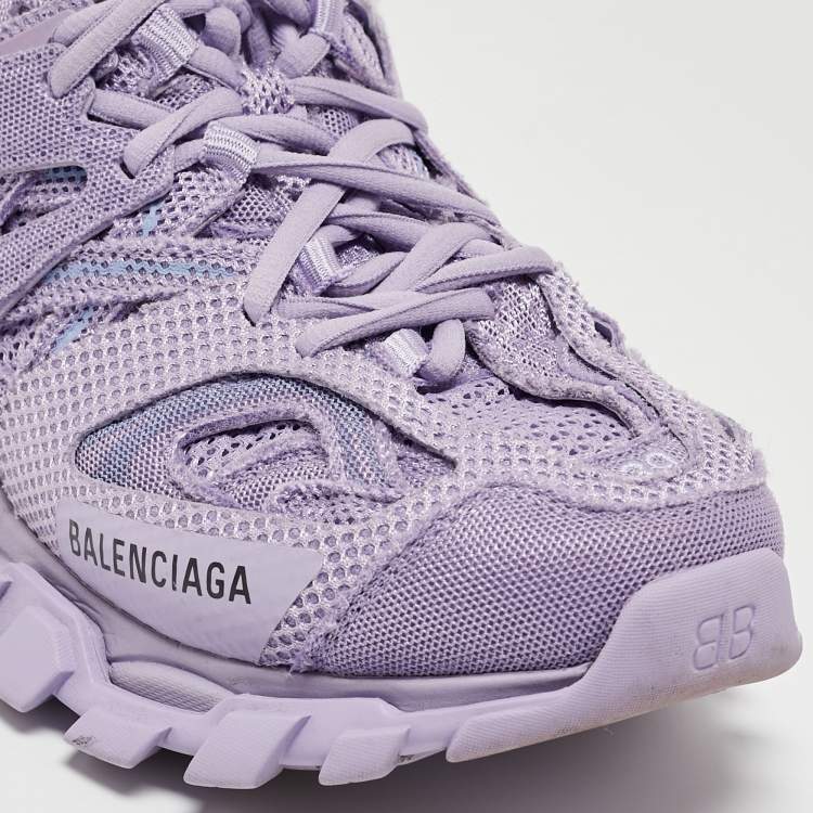 Pre Owned Balenciaga Lilac Mesh Track Mule Sneakers Size 39