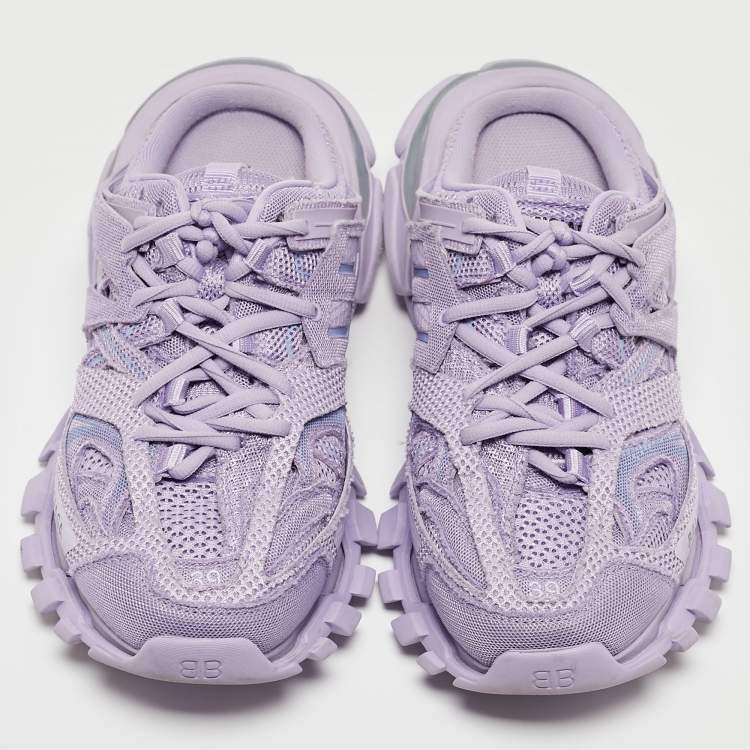 Pre Owned Balenciaga Lilac Mesh Track Mule Sneakers Size 39