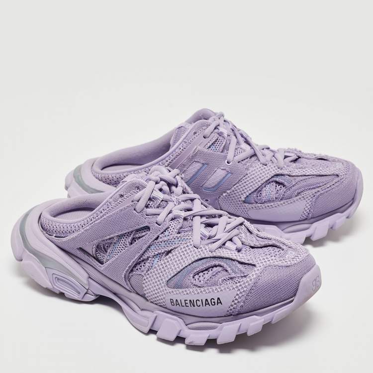 Pre Owned Balenciaga Lilac Mesh Track Mule Sneakers Size 39