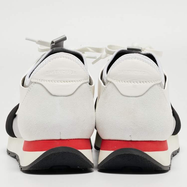 مملوكة مسبقًا Balenciaga Multicolor Leather and Mesh Race Runner Low Top Sneakers Size 42