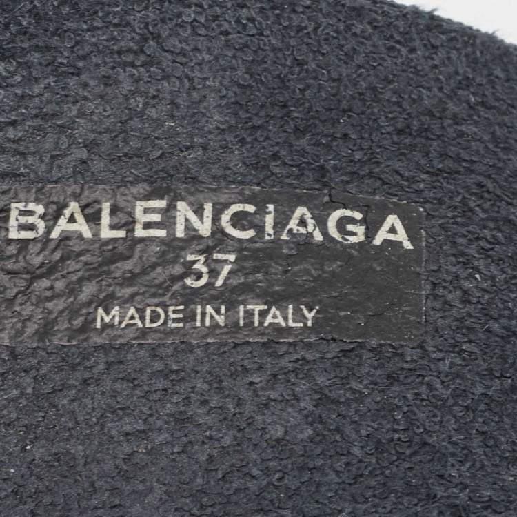 مملوكة مسبقًا Balenciaga Black Knit Fabric Speed Trainer Sneakers Size 37