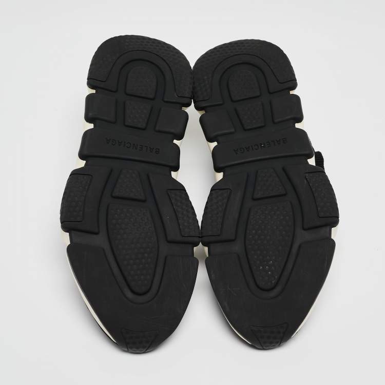مملوكة مسبقًا Balenciaga Black Knit Fabric Speed High Top Sneakers Size 38