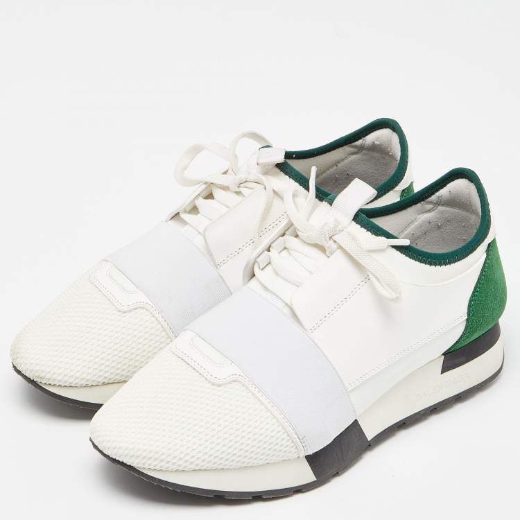 White and clearance green balenciaga runners