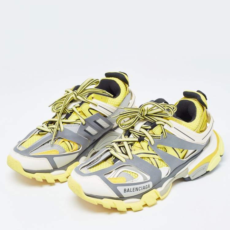 Pre Owned Balenciaga Multicolor Mesh and Faux Leather Track Sneakers Size 38