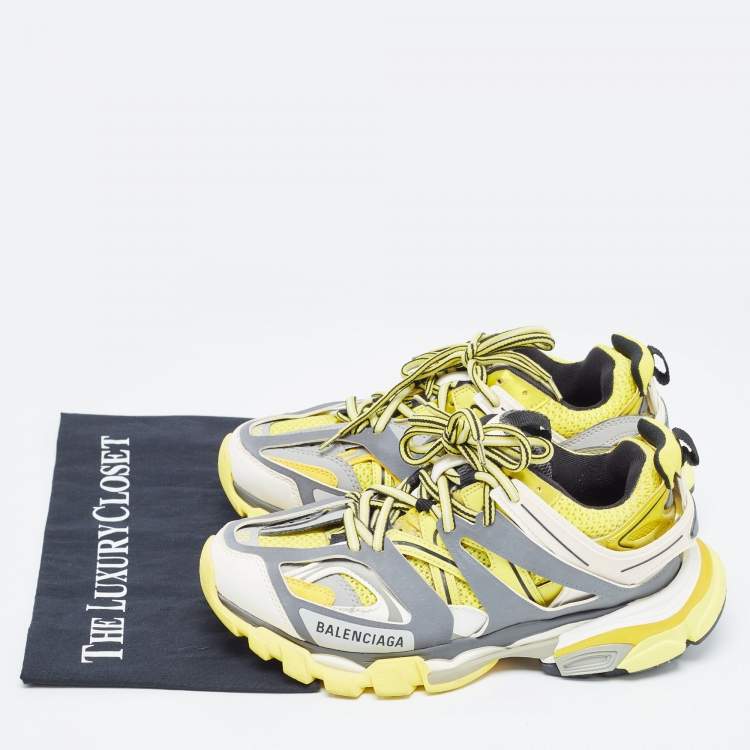 Pre Owned Balenciaga Multicolor Mesh and Faux Leather Track Sneakers Size 38