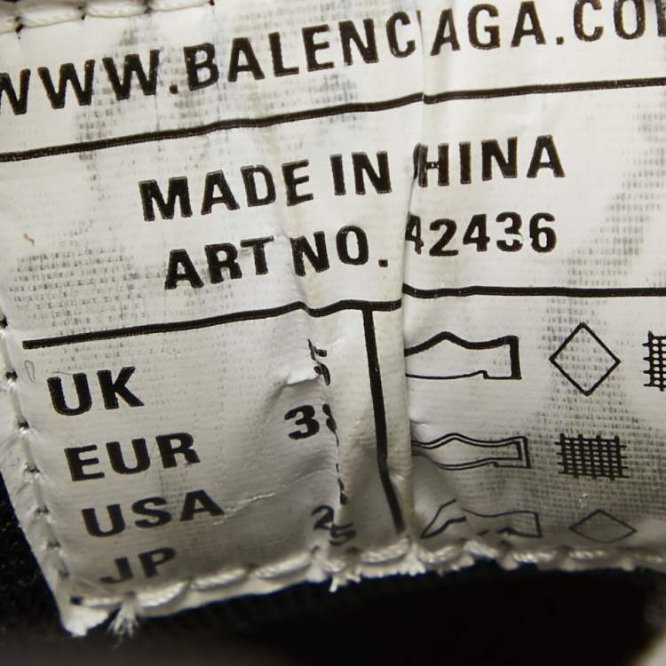 Pre Owned Balenciaga Multicolor Faux Leather and Mesh Track Sneakers Size 38