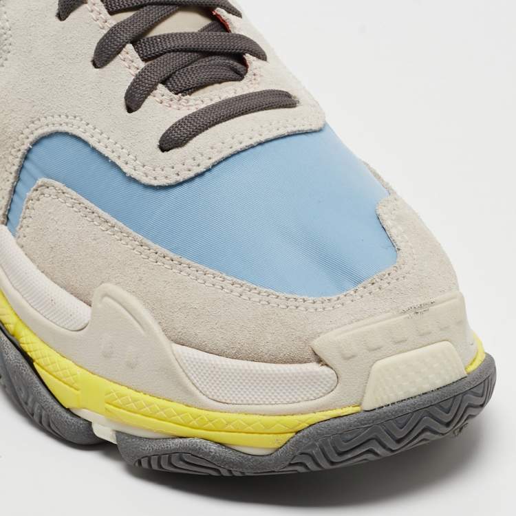 مملوكة مسبقًا Balenciaga Multicolor Suede and Nylon Triple S Sneakers Size 39
