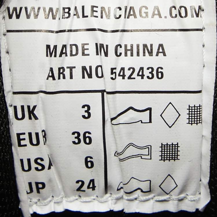 Pre Owned Balenciaga Multicolor Faux Leather and Mesh Track Sneakers Size 36