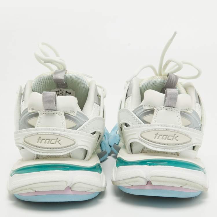 Pre Owned Balenciaga Multicolor Leather and Mesh Track Sneakers Size 36