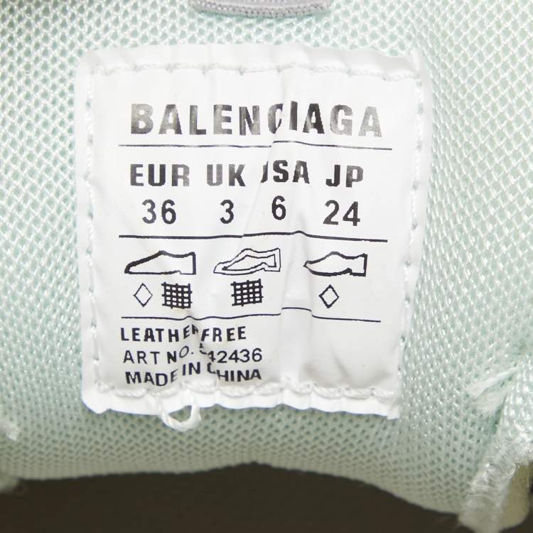 Pre Owned Balenciaga Multicolor Leather and Mesh Track Sneakers Size 36