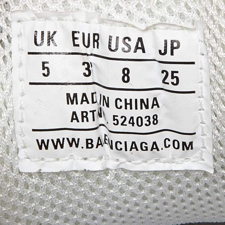 Pre Owned Balenciaga Multicolor Faux Leather and Mesh Triple S Sneakers Size 38