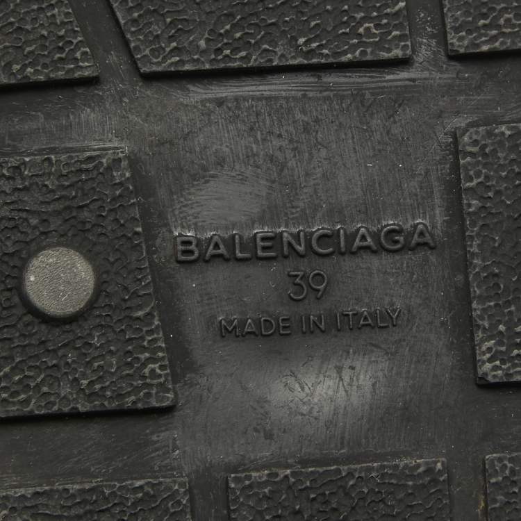 Pre Owned Balenciaga Black Suede and Leather Race Runner Sneakers Size 39