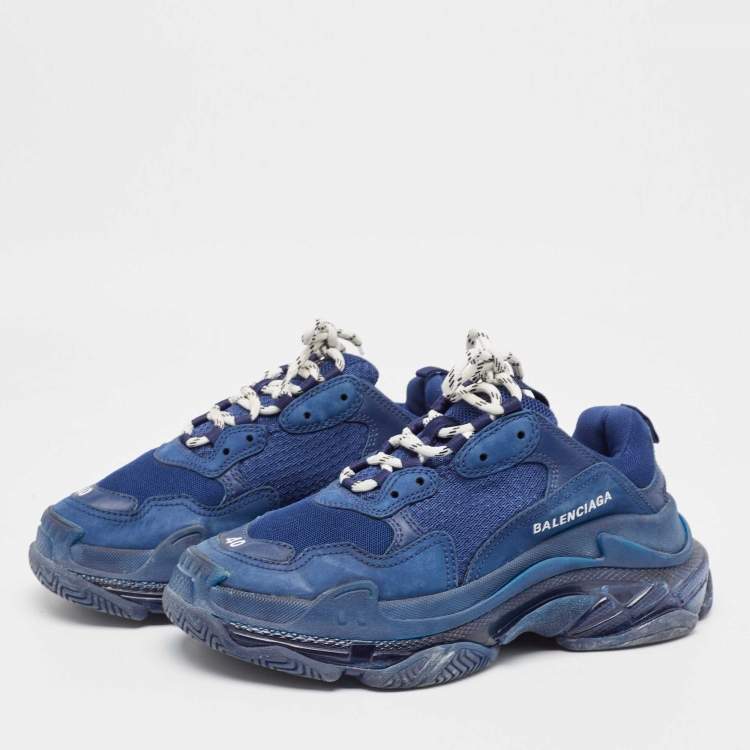 Navy balenciaga triple s on sale