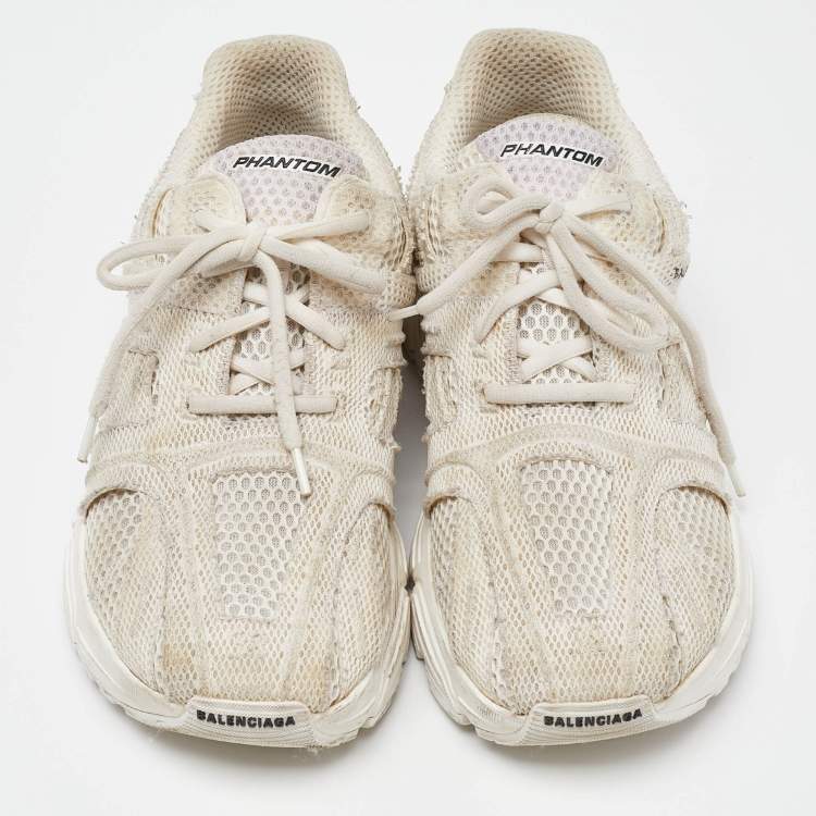 Pre Owned Balenciaga White Mesh Phantom Low Top Sneakers Size 38