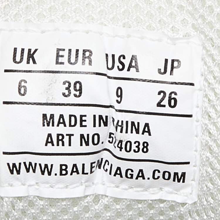 Pre Owned Balenciaga Multicolor Leather and Mesh Triple S Sneakers Size 39